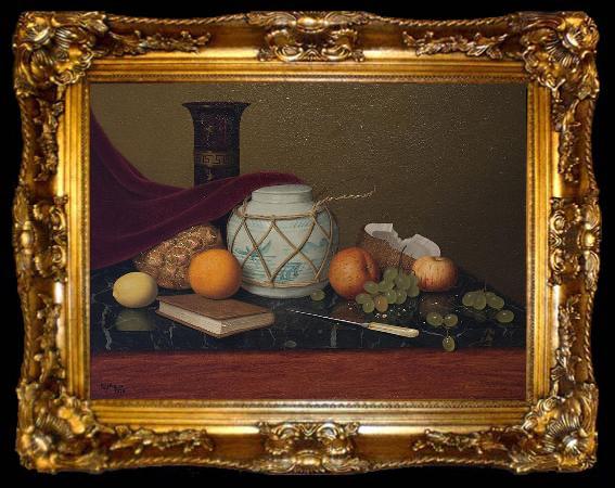 framed  William Harnett Still Life with Ginger Jar, ta009-2